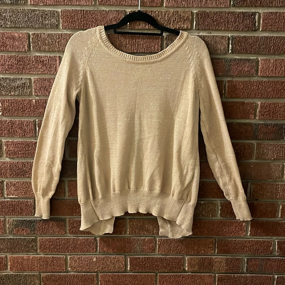 Open Back Gold/Champagne Sweater